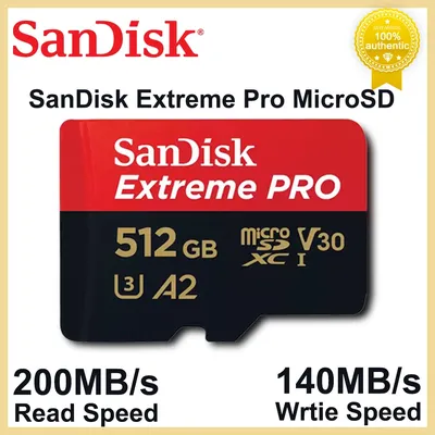 SanDisk Extreme Pro Micro Carte SD microSDXC UHS-I U3 V30 4K Carte Mémoire pour OSMO Action Camera