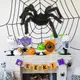 Accessoires d'Araignée d'Halloween en Peluche Grande Décoration d'Horreur pour Jardin Extérieur et