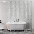 Rideau de douche transparent avec crochets doublure de rideaux de bain en plastique imperméable