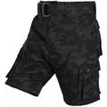 Bores Camo Cargo Shorts, black, Size 36