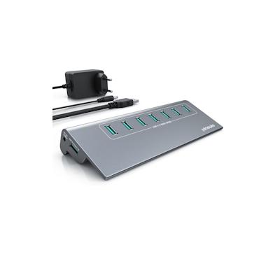 Primewire USB 3.2 Gen2 Hub, 7 Port Verteiler aktiv mit Netzteil, 10 Gbit/s Image