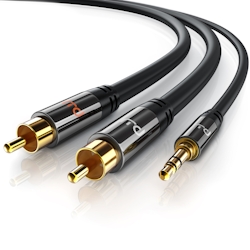 Primewire Cinch zu 3,5-mm-Klinke Audio-Kabel, Stereo HiFi Audio-Adapter mehrfach geschirmt, RCA zu AUX - 10m Image
