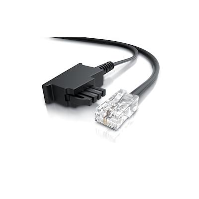 CSL - Internet Kabel Routerkabel - TAE-F Stecker auf RJ45 Stecker - 50m - Internetkabel - Router an die Telefondose, TAE - schwarz Image