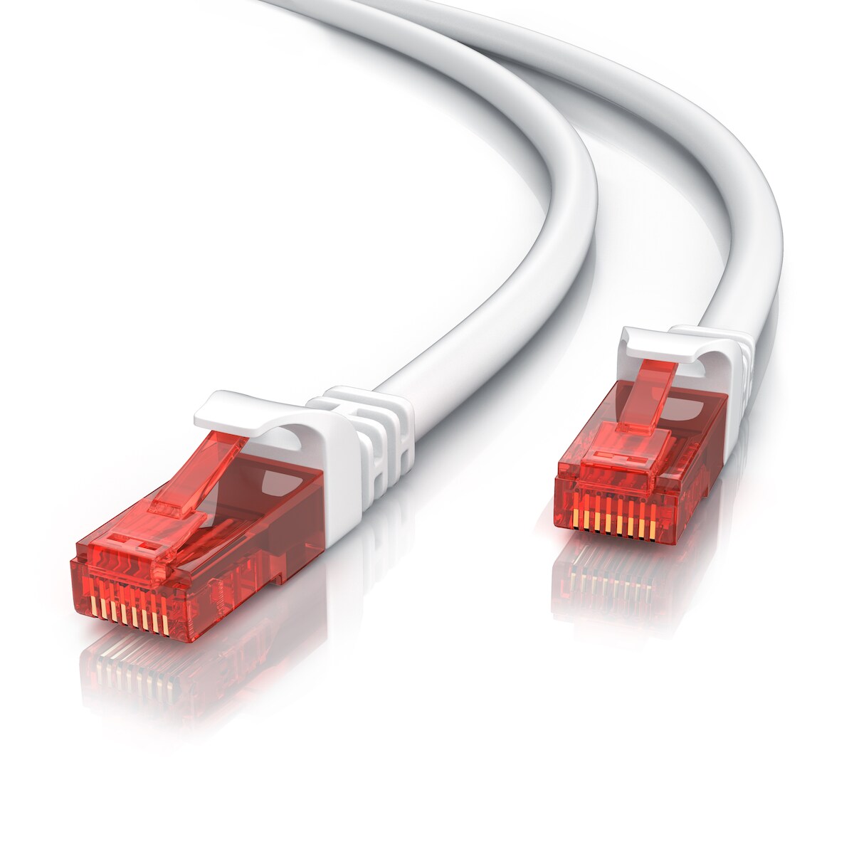 CSL Cat 6 Gigabit Ethernet LAN Kabel - mehrfach geschirmt - UTP Gigabit - 1000 Mbit/s - Patchkabel - Netzwerkkabel - 2m Image