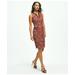 Brooks Brothers Women's Paisley Split-Neck Beaded Sheath Dress In Cotton Blend | Red | Size 2