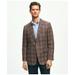 Brooks Brothers Men's Classic Fit Plaid Hopsack Sport Coat In Linen-Wool Blend | Brown | Size 44 Short