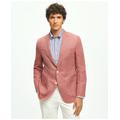 Brooks Brothers Men's Classic Fit 1818 Herringbone Hopsack Sport Coat In Linen-Wool Blend | Dark Pink | Size 40 Regular