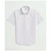 Brooks Brothers Men's Friday Shirt, Short-Sleeve Poplin End on End | White | Size Large