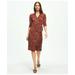 Brooks Brothers Women's Signature Print Wrap Dress | Red | Size XL