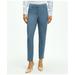 Brooks Brothers Women's The Essential Stretch Wool Slim Crop Pants | Light Blue | Size 8