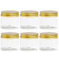 6Pcs Plastic Jar with Lid Transparent Jar with Lid Plastic Mason Jar Cosmetic Storage Container Slime Storage Jar