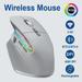 Wireless Gaming Mouse 2.4G Bluetooth Mouse RGB Ergonomic Programmable Mouse Rechargeable Mouse for Laptop PC Mac Windows Gray