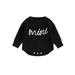 Huakaishijie Baby Boys Girls Sweater Rompers Letter Embroidery Infant Jumpsuits