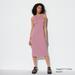 Women's Ribbed Bra Sleeveless Dress | Pink | Medium | UNIQLO US