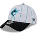 Youth New Era White Miami Marlins 2024 Batting Practice 9TWENTY Adjustable Hat