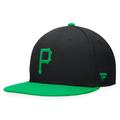 Men's Fanatics Branded Black/Kelly Green Pittsburgh Pirates Lucky Snapback Hat
