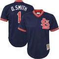 Youth Mitchell & Ness Ozzie Smith Navy St. Louis Cardinals Cooperstown Collection Mesh Batting Practice Jersey