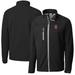 Men's Cutter & Buck Black Greenville Drive Clique Telemark Eco Stretch Softshell Full-Zip Jacket