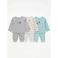 George Disney Dumbo Long Sleeve Pyjamas 3 Pack - Multi