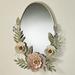 Forever Blooms Oval Wall Mirror Multi Pastel , Multi Pastel