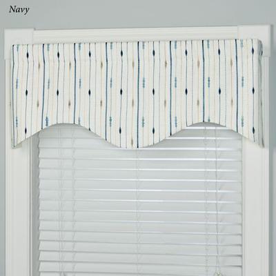 Harstad Cornice Valance 50 x 17, 50 x 17, Navy
