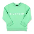 Givenchy , Green Knitwear with Logo Fleece ,Green male, Sizes: 12 Y, 10 Y, 14 Y, 8 Y