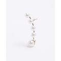 River Island Womens White Pearl Ear Cuff