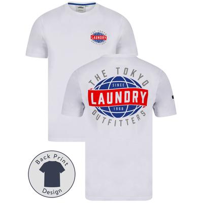 T-Shirts Midi Motif Cotton Jersey T-Shirt in Bright White / M - Tokyo Laundry