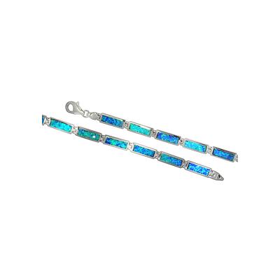 Armband FIRETTI "Schmuck Geschenk Silber 925 Armschmuck Armkette", bunt (silberfarben, blau, blau), Armbänder, Damen, Silber 925 (Sterlingsilber), mit Opal Image