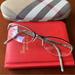 Burberry Accessories | Burberry Plaid Frames + Case Eye Glasses Designer | Color: Black/Cream | Size: Os
