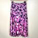 Kate Spade Skirts | Kate Spade Floral Pink Black Midi Skirt Size 2 | Color: Black/Pink | Size: 2