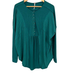 Free People Tops | Free People Leo Oversized Henley Waffle Knit Tunic Top Women Size Medium New | Color: Green | Size: M