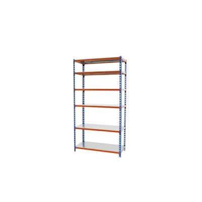 SimonRack Simonclick schraubenloses Metallregal 6 Böden. Farbe BLAU/ORANGE/VERZINKT 2500x800x300 mm Image