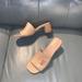 Burberry Shoes | Burberry Winnie Lizard-Embossed Mule Sandals | Color: Tan | Size: 39.5eu