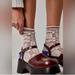 Free People Accessories | Free People Textured Toile Socks | Color: Purple/Tan | Size: Os