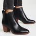Madewell Shoes | Madewell Rosie Black Leather Stacked Heel Ankle Boot Size 7 | Color: Black | Size: 8