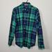 American Eagle Outfitters Shirts | American Eagle Men's M Long Sleeve Button Up Blue Green Checkered Plaid Classic | Color: Blue/Green | Size: M