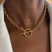 Anthropologie Jewelry | 14k Gold Filled Chain Link Necklace | Color: Gold | Size: Os
