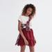 Madewell Skirts | Madewell Duskway Burgundy Mini Skirt With Lace Trim, Size S | Color: Red | Size: S