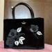 Kate Spade Bags | Euc Kate Spade Black Velvet Small Tote With Embellishments And Dust Bag | Color: Black | Size: Os