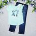 Disney Shirts & Tops | Disney Frozen Princess Anna & Queen Elsa Green Shirt & Kidpik Skinny Jeans New | Color: Blue/Green | Size: 4tg