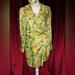 Zara Dresses | Floral Wrap Mini Dress. | Color: Green/Yellow | Size: M