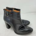 Madewell Shoes | Madewell Size 9 Reid Boot Black Ankle Buckle Heel Bootie Leather Classic Minimal | Color: Black | Size: 9