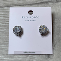 Kate Spade Jewelry | Kate Spade Round Rise And Shine Clear Stone Silver Patin Tone Earrings | Color: Silver | Size: Os