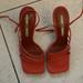 Zara Shoes | Brand New Size 8 Zara Heels Worn Once | Color: Orange | Size: 8