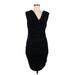 Express Casual Dress - Party Cowl Neck Sleeveless: Black Solid Dresses - Women's Size Medium