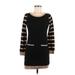 NY Collection Casual Dress - Sweater Dress: Black Dresses - Women's Size X-Small