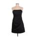 David's Bridal Cocktail Dress - Bridesmaid: Black Print Dresses - Women's Size 8