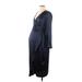 ASOS Casual Dress - Wrap: Blue Dresses - Women's Size 8 Maternity