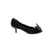 Classiques Entier Heels: Pumps Kitten Heel Work Black Solid Shoes - Women's Size 11 - Pointed Toe